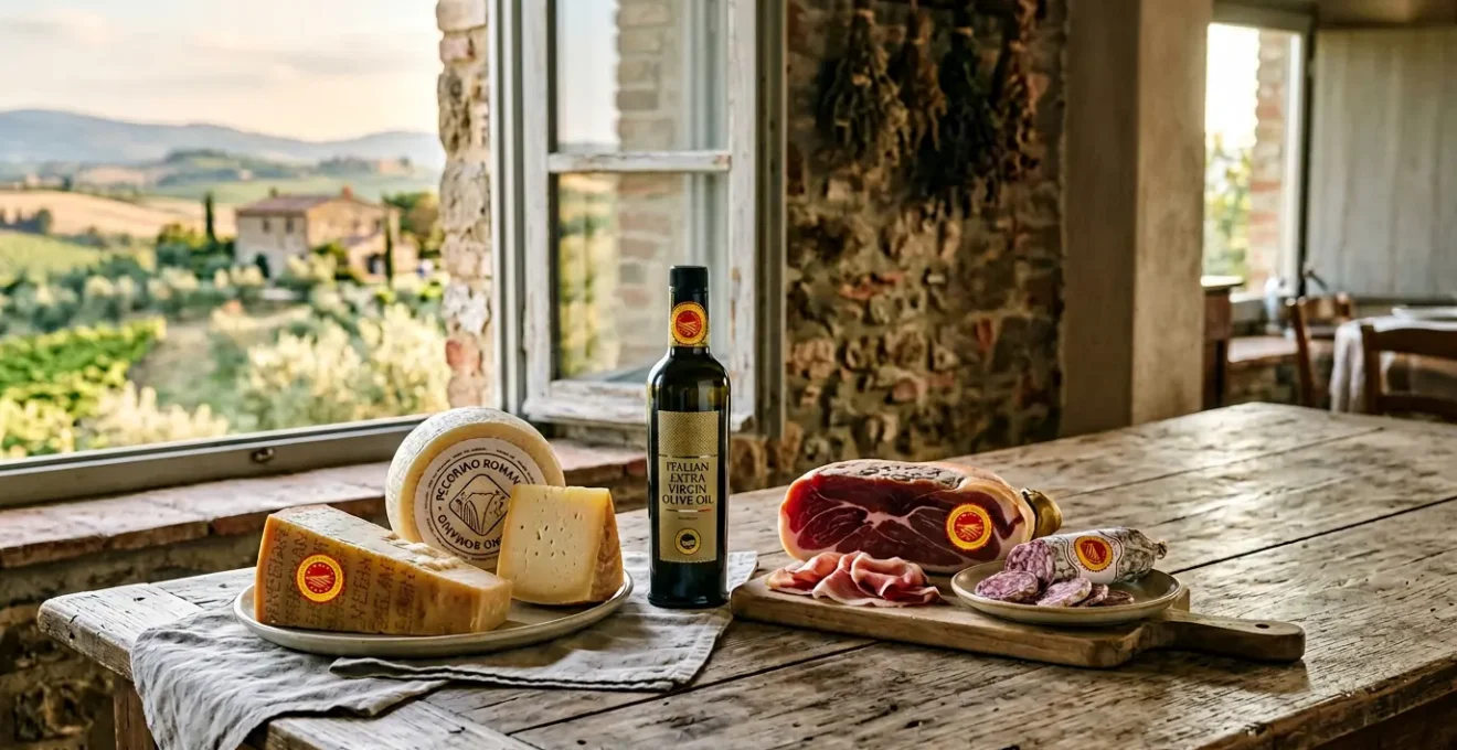 Guida visiva alle certificazioni DOP IGP STG per prodotti alimentari italiani autentici