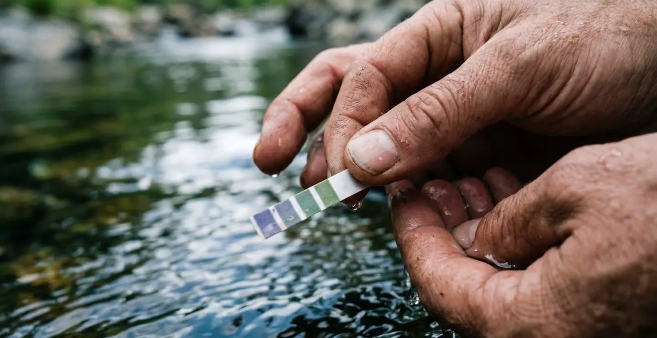 Mani che utilizzano strumenti di monitoraggio ambientale in natura
