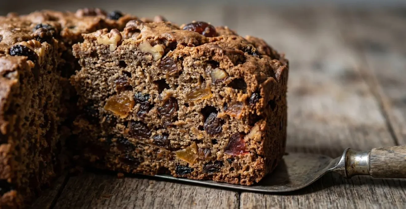 Torta rustica fatta in casa con forme irregolari su tavolo di legno